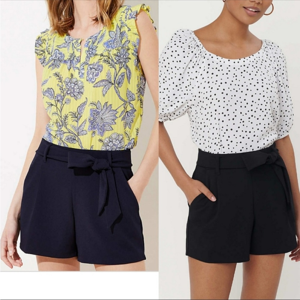 Ann Taylor LOFT Fluid Tie Waist Shorts
